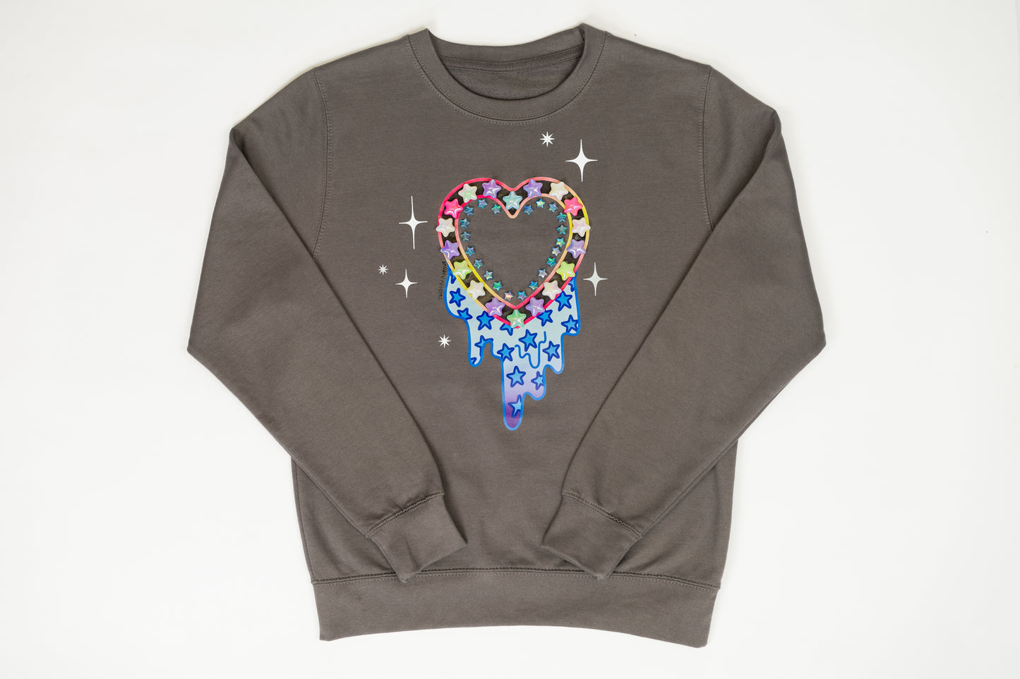 Y2K Hearts n Stars sweatshirt handsewn beads PRE ORDER now for 27th Jan 2025!