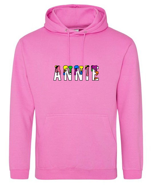 pink hoodie