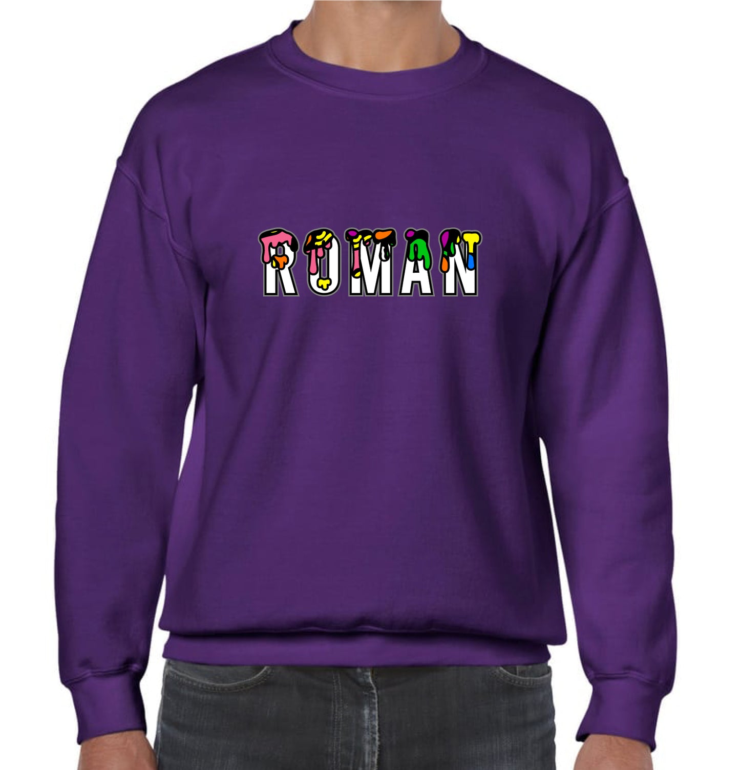 purple sweatshirt